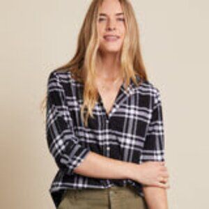 Grayson The Hero Button-Up Shirt Plaid Feathered Flannel, Sz 2 (small), New